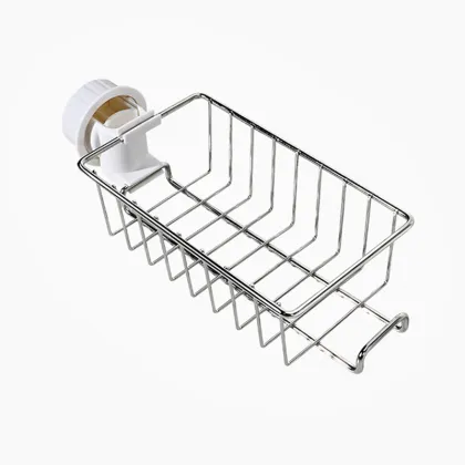 Faucet Stainless Steel Metal Storage Racks Adjustable Sink Sponge Draining Rack Kitchen