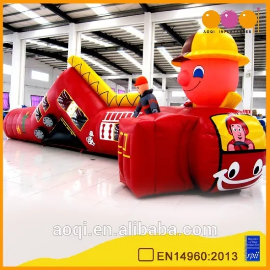 AOQI best quality red train tunnel inflatable for sale