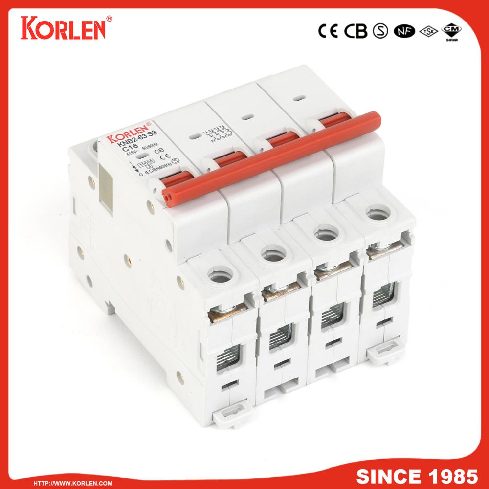 Miniature Circuit Breaker 3KA 32A SEMKO KNB2-63 4P