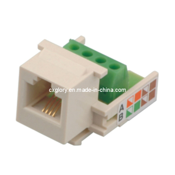 Screw Type Cat. 3 Rj11 Keystone Jack