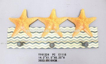 Starfish metal hooks;Cute sea animal metal hooks;