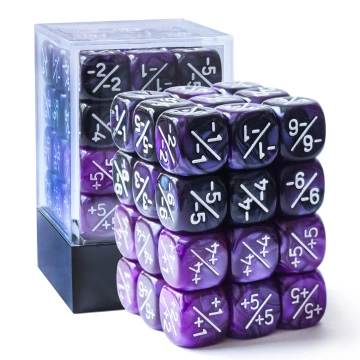 Conjunto De Dados Bescon Two Tone Glowing D6 16mm Blue Dawn (12