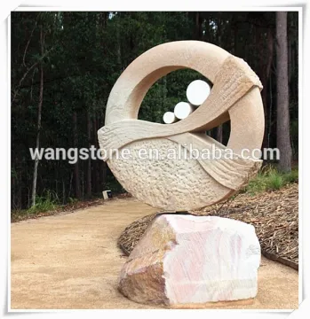 Abstract Garden Decoration Marble Plate Ring Sculpture