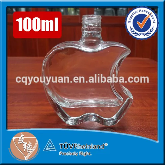 Apple shaped 100ml super flint glass import perfume glass bottles from china