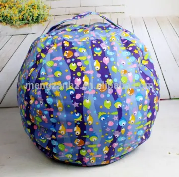 Cubby Cartoon Canvas Fabric Stuffed Animal Beanbag Cover