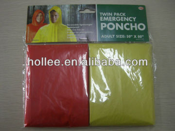 pe emergency poncho rainwear