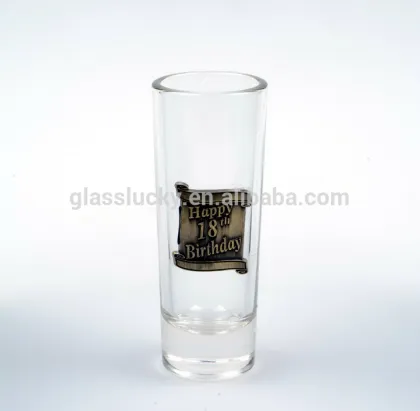Glass shot glass rainbow cup