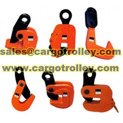 Steel plate clamps for lifting and rigging works