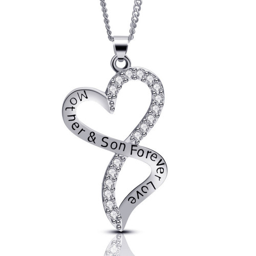 Mother's day son love geometry female necklace