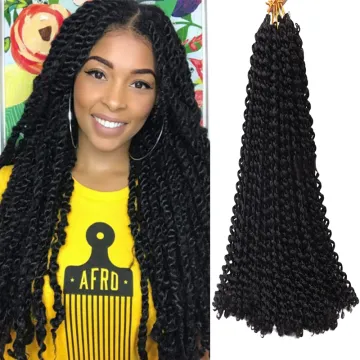Passion Twists  Water Wave Synthetic Crochet Braids Hair 18 Inch Curl  Passion Twist Crochet Braiding Hair