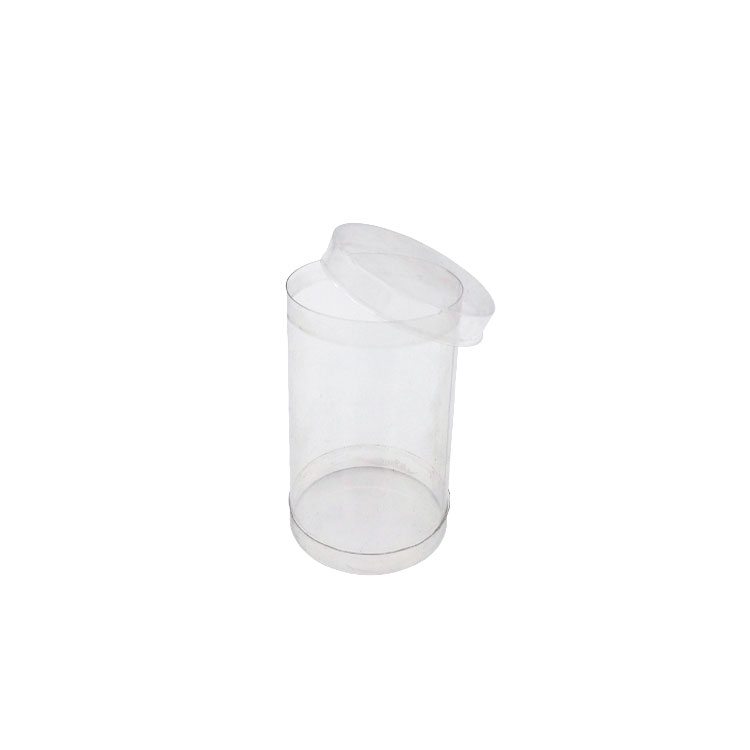 OEM design clear plastic cylinder container packaging