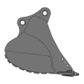 20T1.0m³ دلو الصخور الثقيل