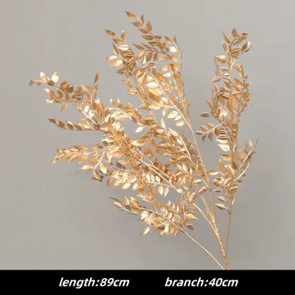 Golden Leaf Artificial Plant Bouquet for Events and Christmas Decor