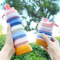 בקבוק מים מתקפל מסיליקון Rainbow חיוני לנסיעות