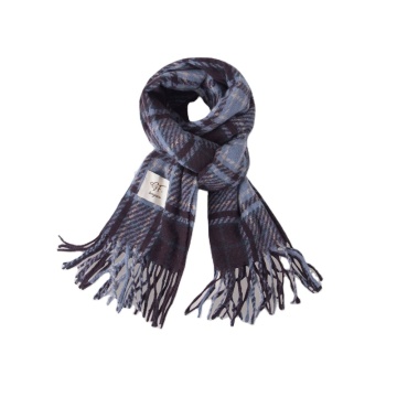 Korean Vintage Plaid Scarf - Warm Thick Neckwear for Autumn & Winter