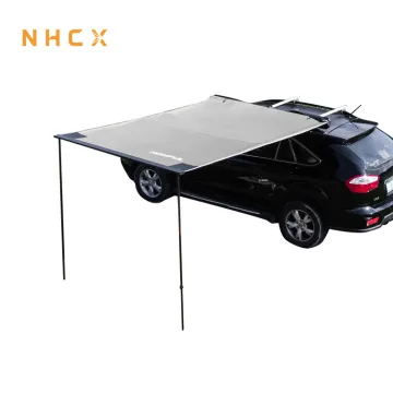 90 Degree Outdoor Car Awning Tent - UV30+ Retractable Rooftop Car Side Awning
