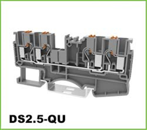 Bloque de terminales de riel DIN de 2.5 mm2 2 en 2 salidas