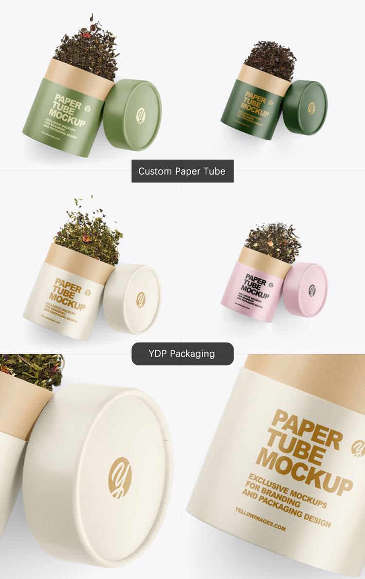 ECO Friendly Tea Paper Packaging Tube Box