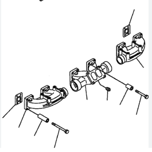 SA6D140 exhaust manifold 6212-12-5250