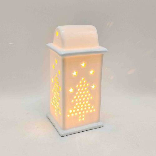 Lanterna de vela LED de cerâmica oca Star Tree