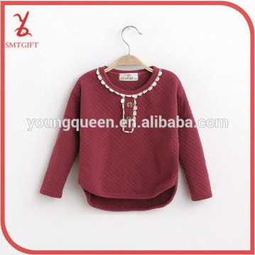 KT51 children's long-sleeved T-shirt girls' lace cotton T-shirt