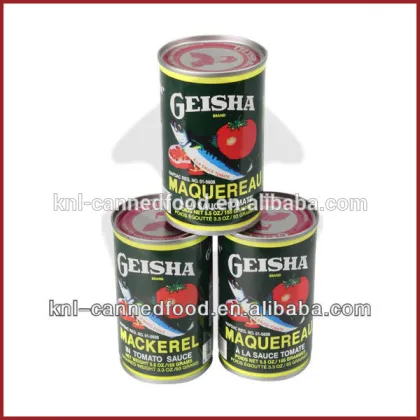 geisha mackerel fish in tomato sauce 155gX50tins