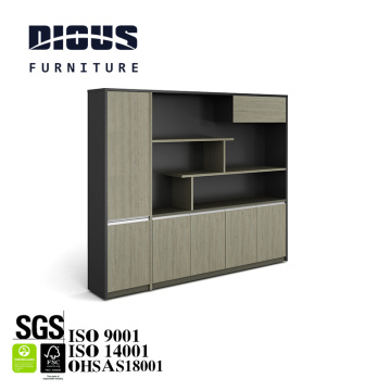 Dious factory high end simple wooden office equipment book drawing storage cabinet