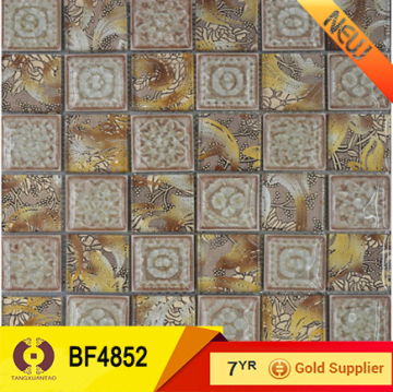 China glass mosaic glass mosaic patterns crystal glass mosaic(BF4852)