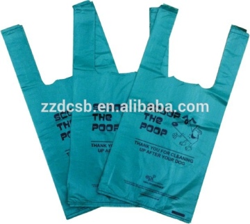 Plastic HDPE Vest Handle Bag For Supermarket