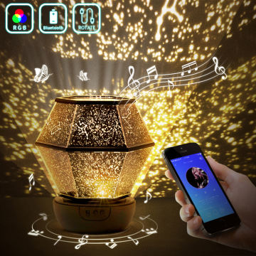 Home Decor Rotatable Multi-color Skylight Projector Night Star Light Projection Lamp for Bedroom Star Moon Projection Lamp