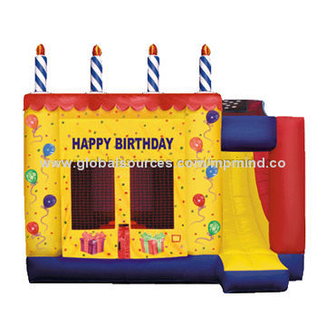 Inflatable Bouncer/Castle with slide, Meets ASTM, UL (USA) EN71, CE, EMC, GS, BS Marks