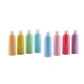 wholesale 30ml 50ml 60ml 100ml colors plastic empty pet flat bottles for soap liquid lotions with screw lid