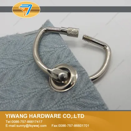 Metal screw locking ring for samples hanger