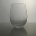 engraved stemless wine glass tumbler glass