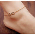 Golden 8 character pendant lady's foot chain Beach