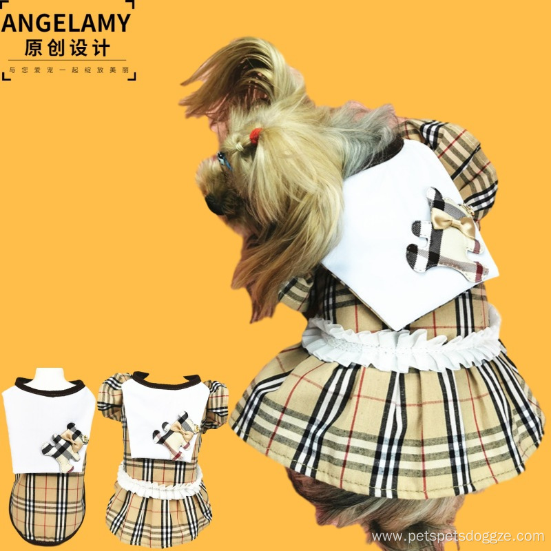 2020 Fashion striped dog dress skirt for pets