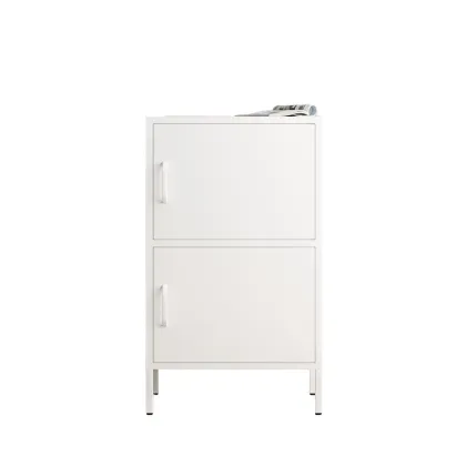 Metal Iron Household Storage Cabinet: 2 Door Side Cabinet & Cupboard