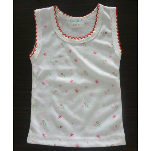 100% katoen fabrica witte baby vest