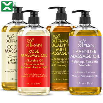 Natural Plant Extract Skin & Body Massage Oil with Rose and Lavender Essential Oils for Hair, Face, and Body Care