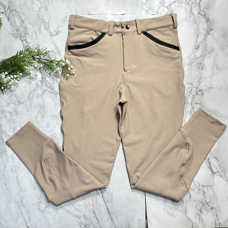 Khaki Kniekatch -Männer -Reithose für Männer