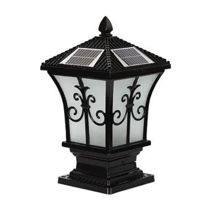 OEM Solar-Powered LED Pillar Lantern Lights - Waterproof & High-Power Outdoor Decorative Lights