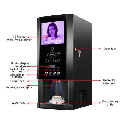 Automatic Coffee Vending Machine for Hot and Iced Coffee Advertising