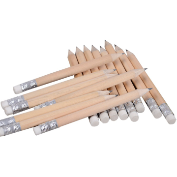 Nature Wooden Golf Pencil - Cheap Price Black Lead HB Pencil with Eraser for School Children