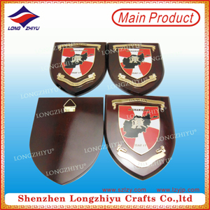 United Kingdom High Polished Wooden Based Award Metal Plaques