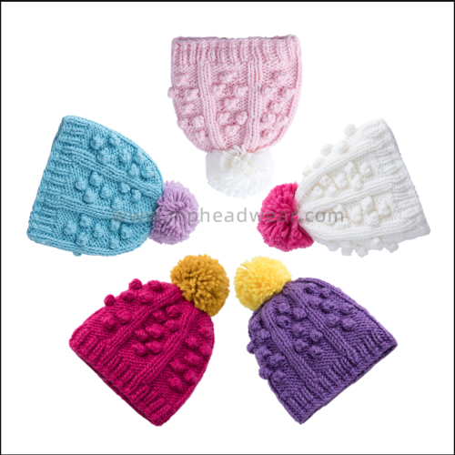 Custom Hand Knit Hats Hand Tied Hair Front Lace Wig Two Color Supplier