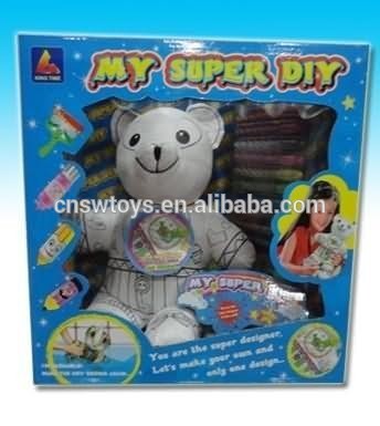 plush bear color drawing toy washable recycling painting toy WJ3100968