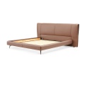 simple double bed Hot Sale bedroom leather bed