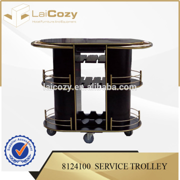 Hotel service trolley/ service trolley for hotel restaurant/wooden food service cart for hotel