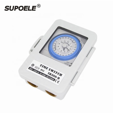 Waterproof 24 Hour AC 100~250V 20A Mechanical Timer Switch with Plastic Box