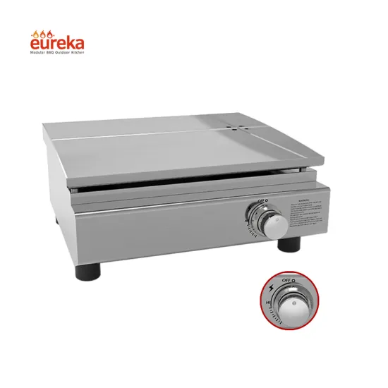 Indoor Kitchen Cook Table Top Commercial Stainless Steel Flat Plate Gas Griddle Grill For Restaurant